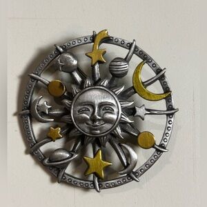 Silver and Gold Celestial Brooch
